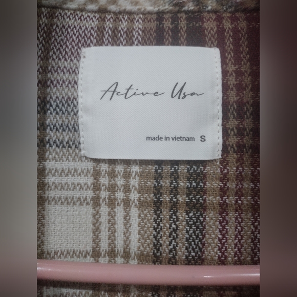 [Active USA] Plaid Fall Pumpkin Spice Autumn Blazer Jacket - Picture 5 of 5